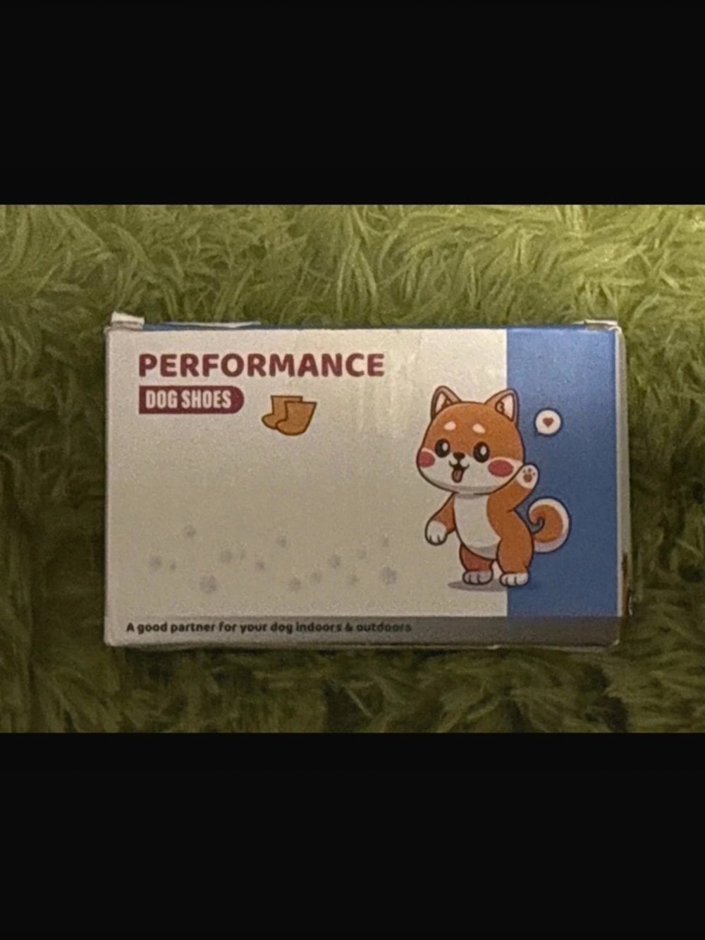Performance Dog Shoes Box - Blue & White
